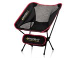 Praseat Pratik Çantalı Kırmızı Kamp Sandalyesi