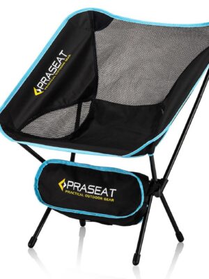Praseat Pratik Çantalı Mavi Kamp Sandalyesi