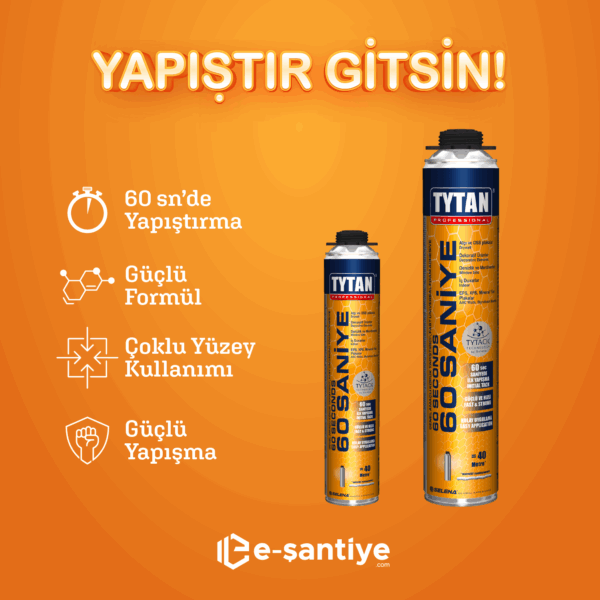 60 Saniye Pipetli Yapıştırma Köpüğü 750ml