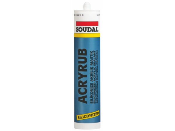 500 GR Soudal Acryrub Silikonize Mastik Beyaz