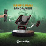 Praseat Pratik Çantalı Kamuflaj Desen Kamp Sandalyesi
